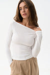 NEW White Basic Long Sleeve Top