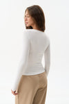 NEW White Basic Long Sleeve Top