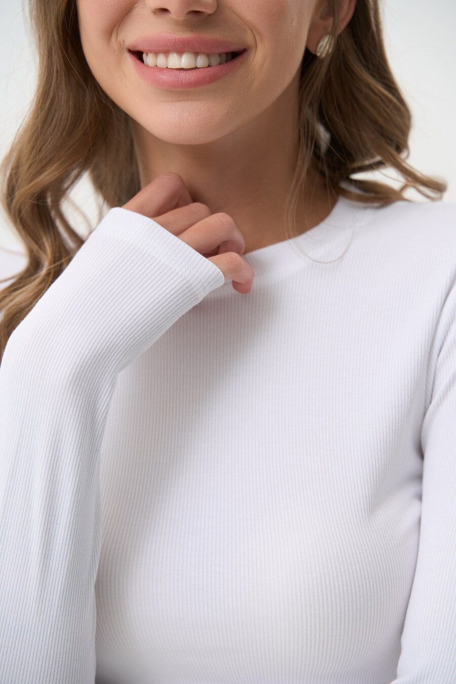 White Long Sleeve Viscose Shirt - SOLMAR