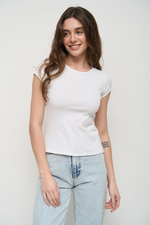 White Slim Fit T-Shirt - SOLMAR