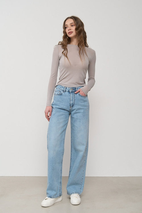 Blue WIDE-LEG jeans - SOLMAR