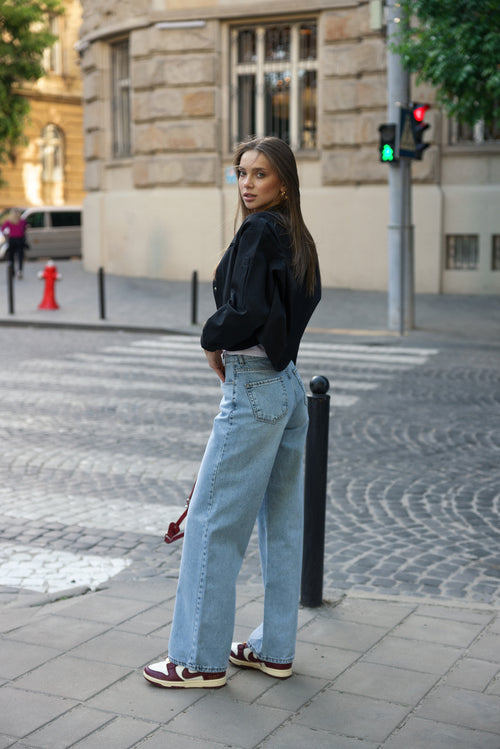 Blue WIDE-LEG jeans - SOLMAR