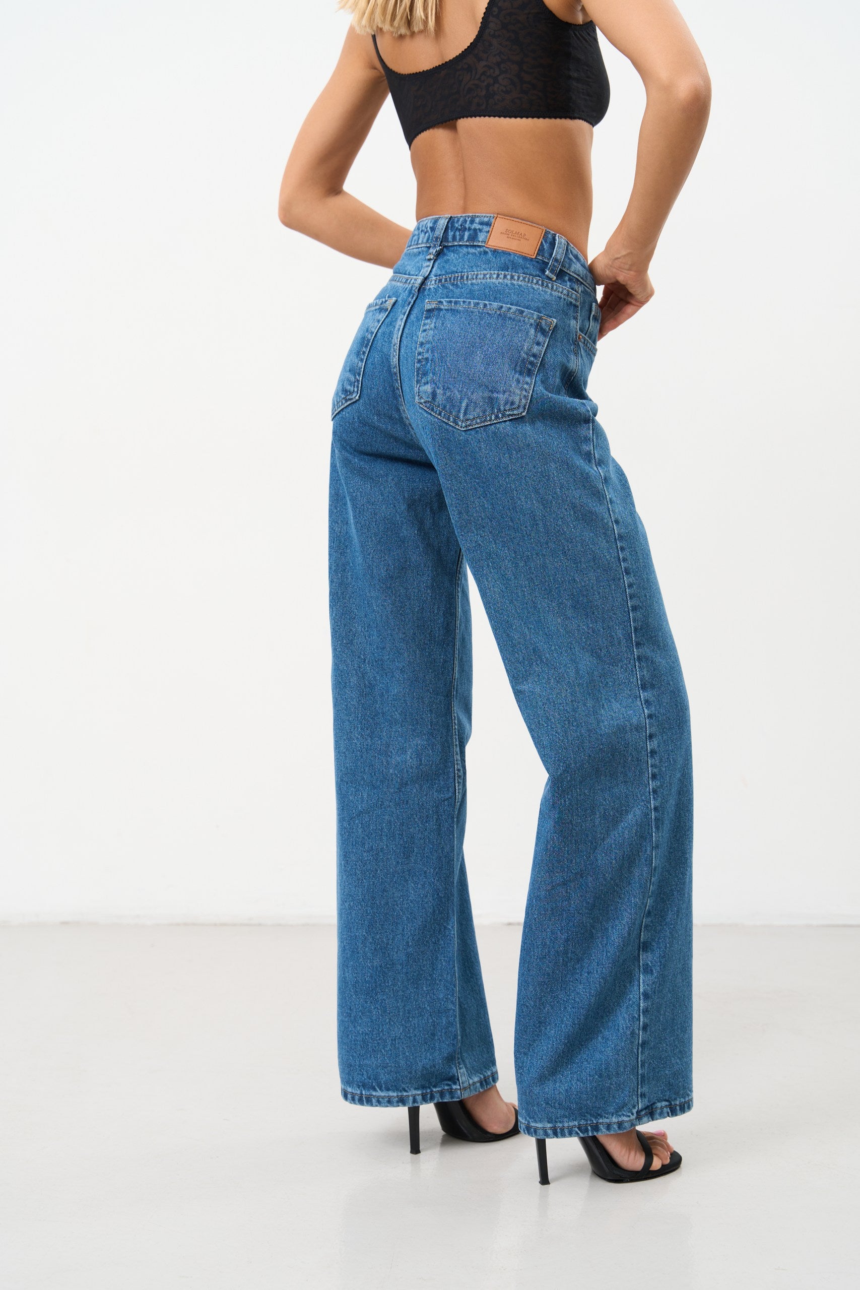 Blue palazzo jeans WIDE LEG - SOLMAR