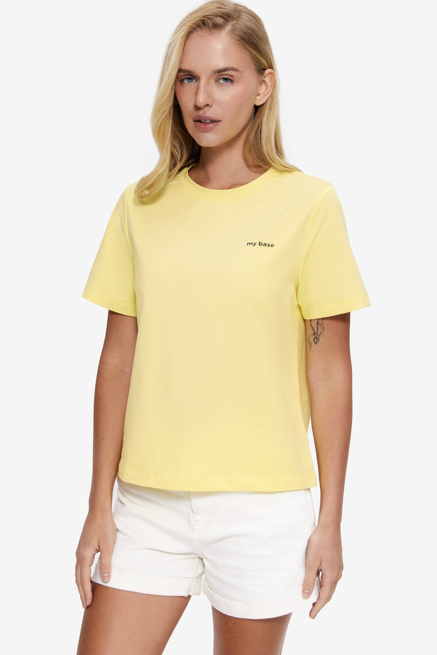My Base graphic T-shirt, Lemon Cream