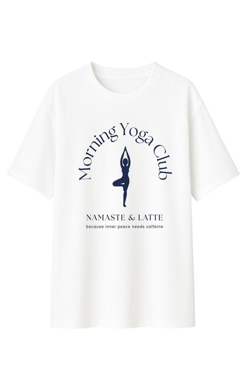 Yoga Club graphic T-shirt, White